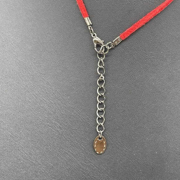 Stella and Dot Crystal Antique Look Leather Necklace 19" - Picture 4 of 4